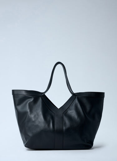 Saint Laurent Large Y-Shaped Leather Tote Bag Black sla0162054