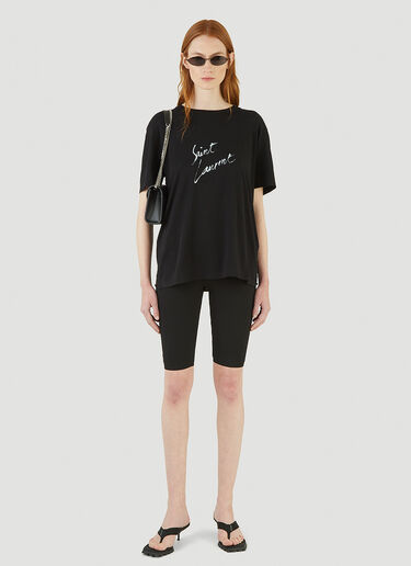 Saint Laurent Logo T-Shirt Black sla0244052