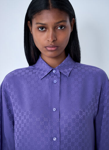 Gucci Monogram Shirt Purple guc0261130