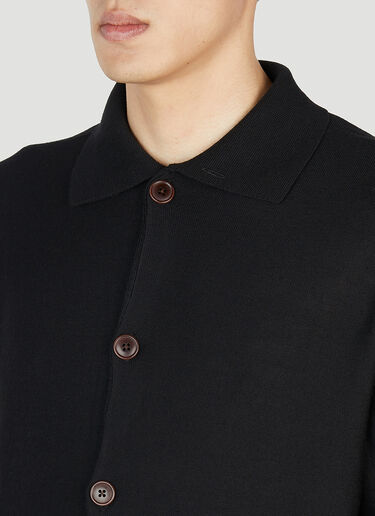 Lemaire Convertible Collar Cardigan Black lem0152008