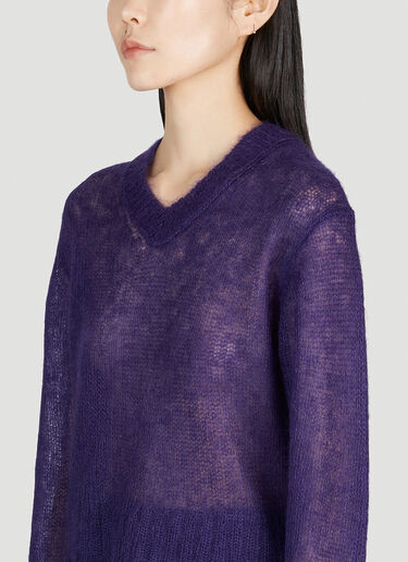Cropped V-Neck Jumper Acne Studios Cropped V-Neck Jumper Purple acn0252019