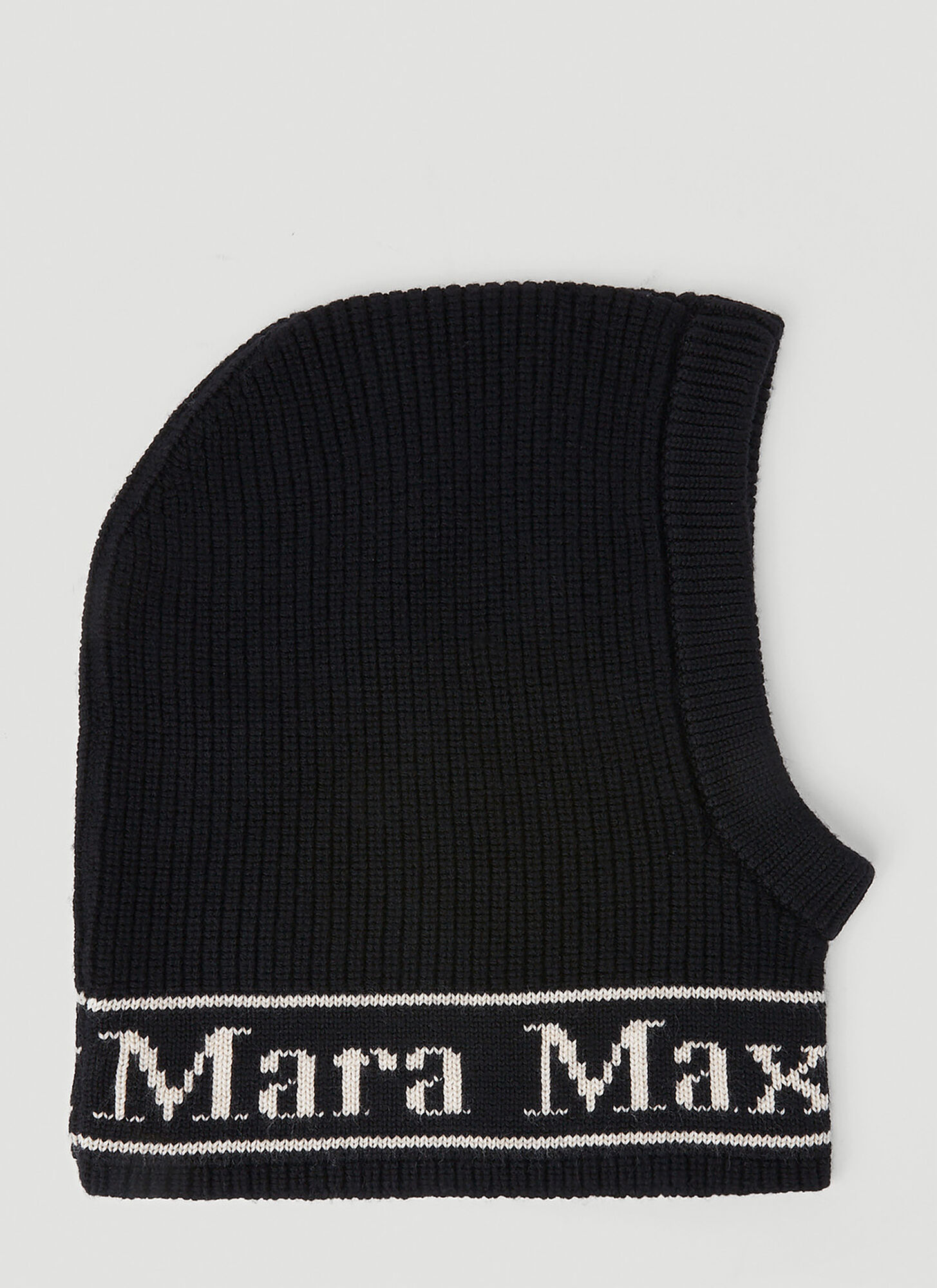 Max Mara Gong Wool Balaclava In Black