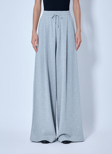 LN-CC® - Dries Van Noten: Wide-Leg Drawstring Trousers - Grey Dries Van Noten Wide-Leg Drawstring Trousers Grey dvn0265013