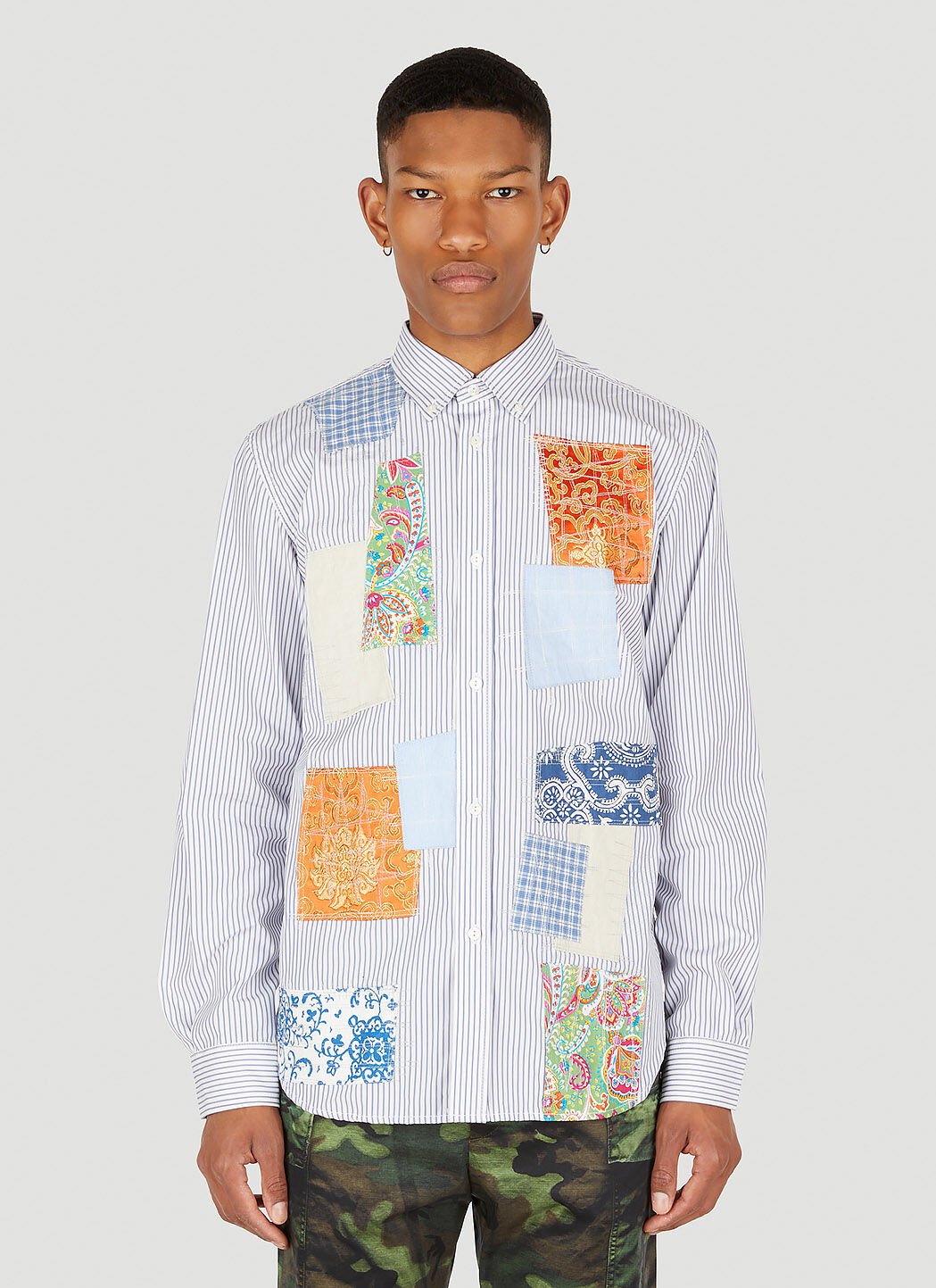 Cdg patchwork shirt on sale