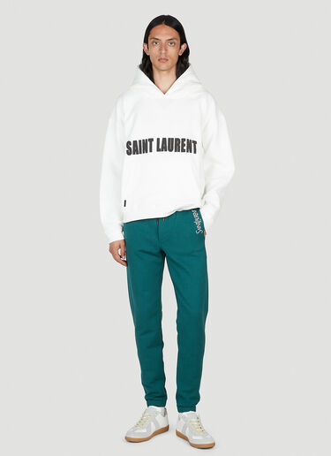 Saint Laurent Logo Print Track Pants Green sla0151116
