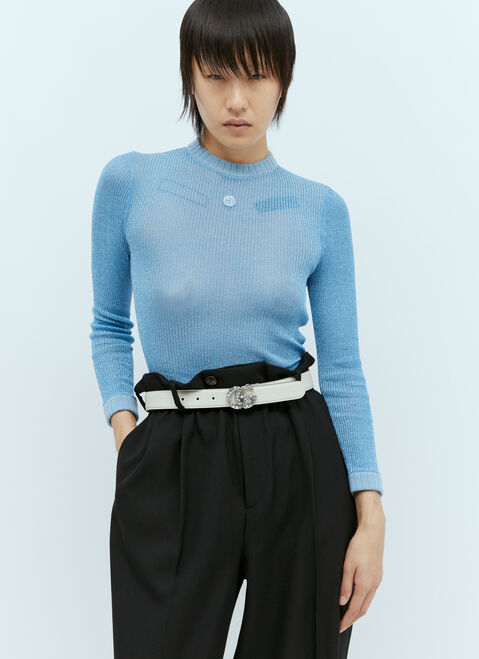 Vivienne Westwood 인터로킹 G 벨트 블랙 vvw0254030