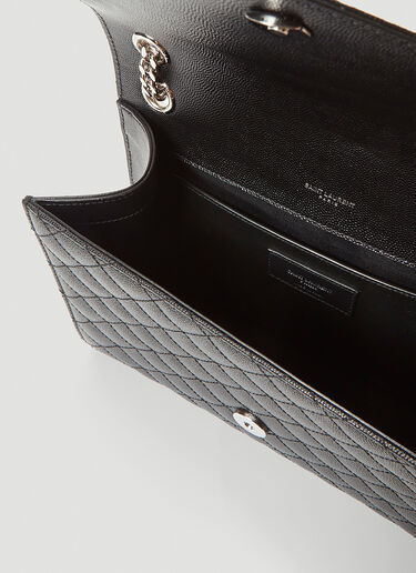 Saint Laurent Envelope Satchel Medium Shoulder Bag Black sla0241080