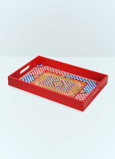 Dolce & Gabbana Casa Carretto Siciliano Tray Red wps0691212