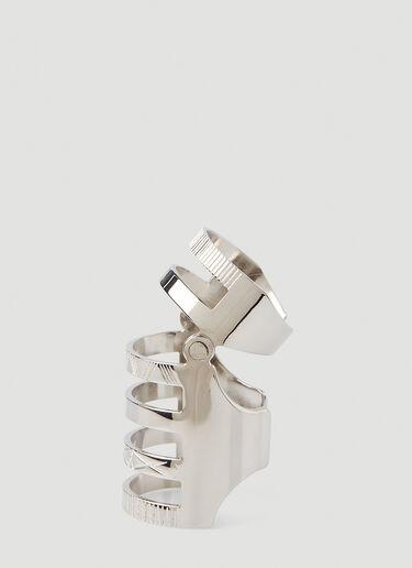 Maison Margiela Segmented Hinge Ring Silver mla0348001