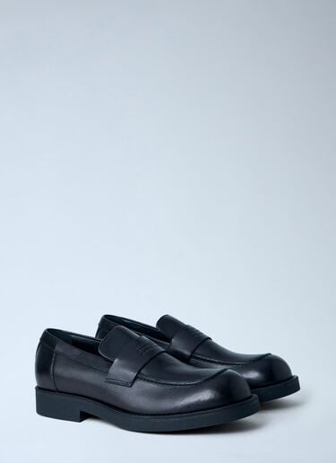 MM6 Maison Margiela Leather Penny Loafers Black mmm0163023