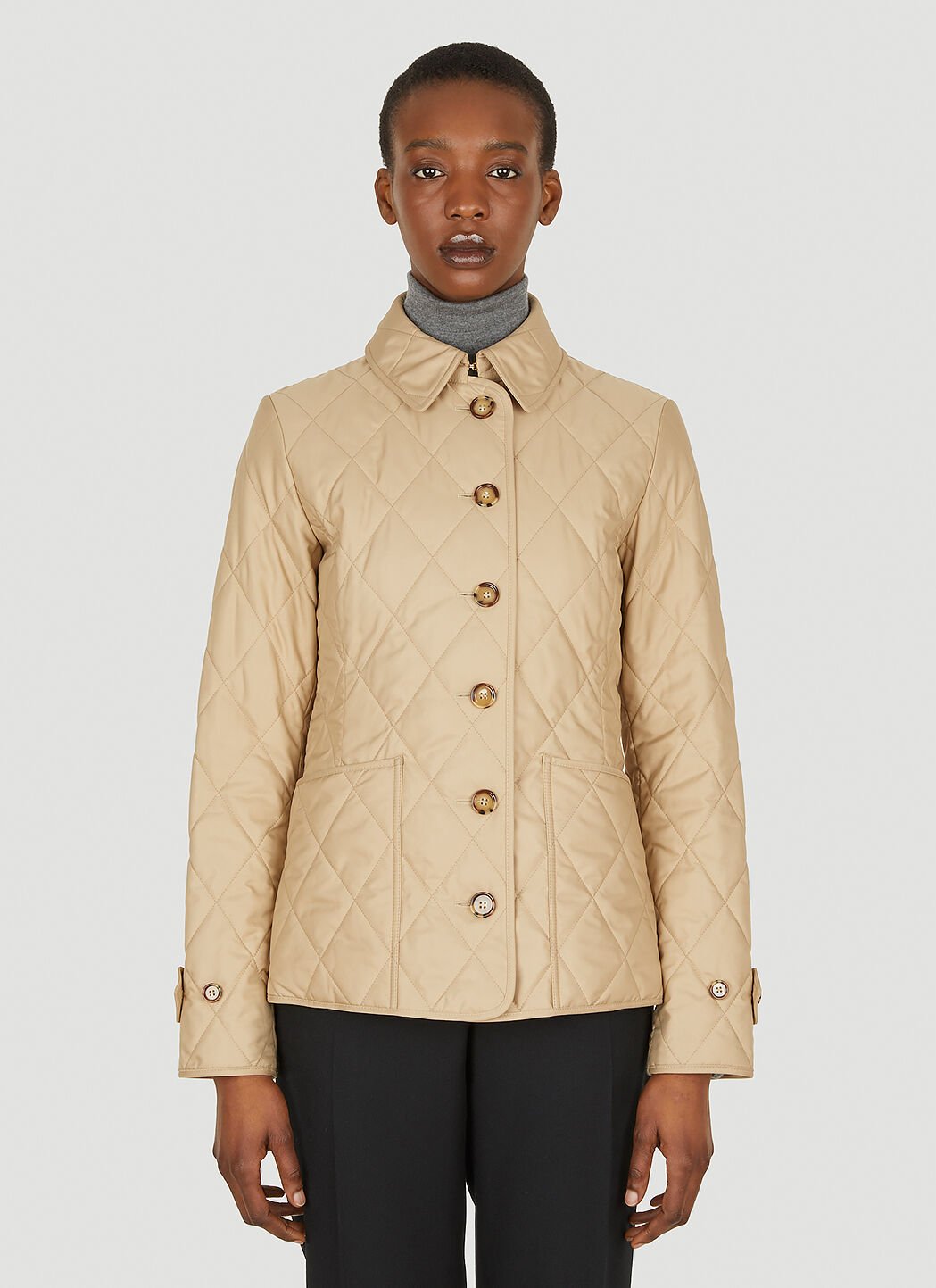 Burberry women's classic quilted store jacket