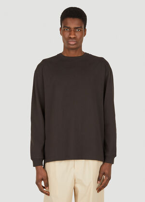 META CAMPANIA COLLECTIVE Robert Long Sleeve T-Shirt Brown mtc0148008