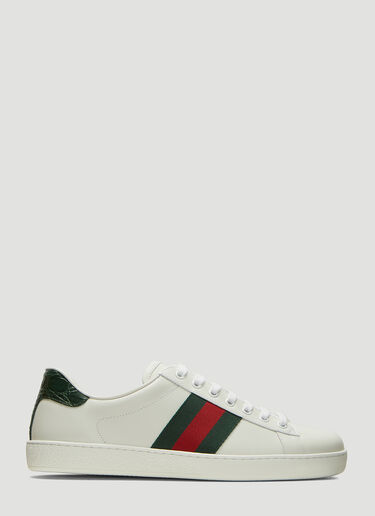 Gucci Ace Leather Sneakers White guc0137077