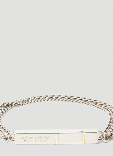 Logo Engraved Bracelet Bottega Veneta Logo Engraved Bracelet Silver bov0151070