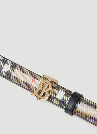 Burberry 双面复古格纹腰带 米色 bur0251074