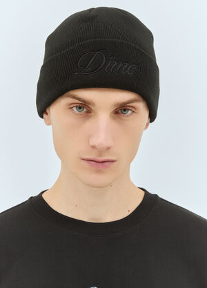 Burberry Cursive Beanie Hat Black bur0155112