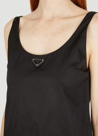 Prada Re-Nylon Logo Plaque Dress Black pra0252001