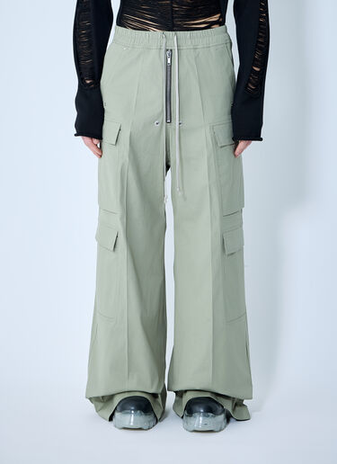 Rick Owens Cotton Cargo Pants Green ric0159018