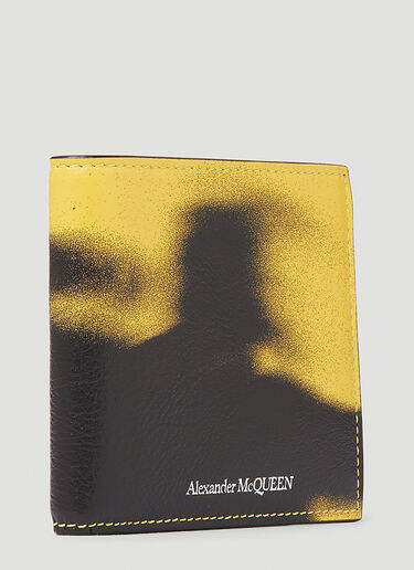 Alexander McQueen Spray Paint Bifold Wallet Yellow amq0150037