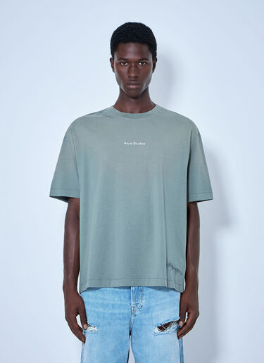 Acne Studios ロゴモチーフ コットンTシャツ グレー acn0165016