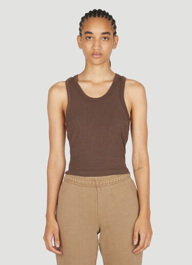 Entire Studios Cropped Tank Top Brown ent0253015