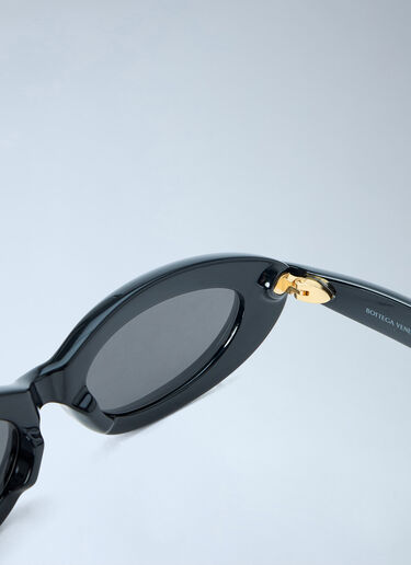 LN-CC® - Bottega Veneta: Sardine Oval Sunglasses - Black Bottega Veneta Sardine Oval Sunglasses Black bov0265009