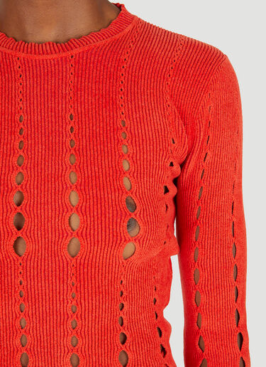 Ambush Knit Cut Out Top Red amb0250015