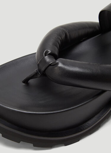Jil Sander Leather Sandals Black jil0243021