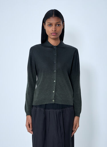 Maison Margiela Button-Up Knit Cardigan Green mla0264004