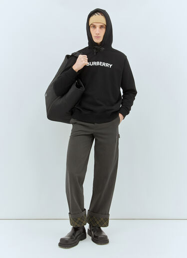 Burberry 徽标贴花连帽运动衫 黑色 bur0157022