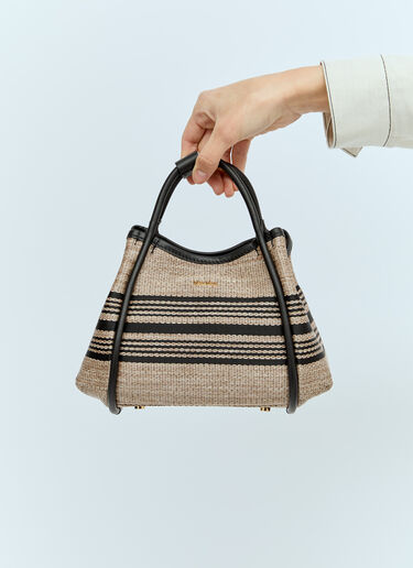 Max Mara Marine Stripe Tote Bag Beige max0256034