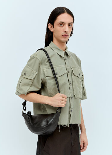 Dries Van Noten 皮革斜挎包 黑色 dvn0156043