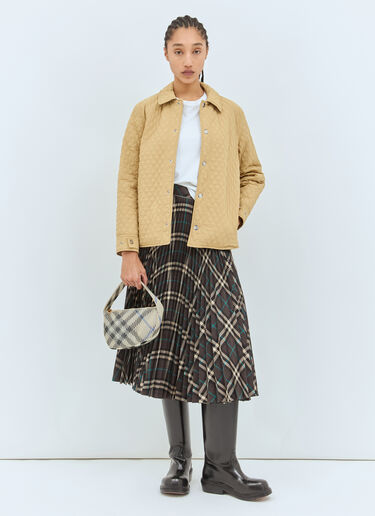 Burberry Check Mini Knitted Shoulder Bag Beige bur0257024