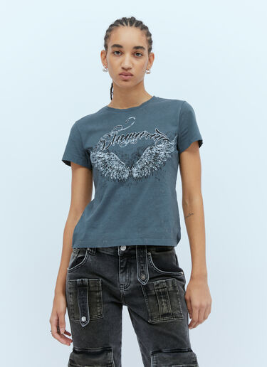 Blumarine Graphic Logo T-Shirt Black blm0253011