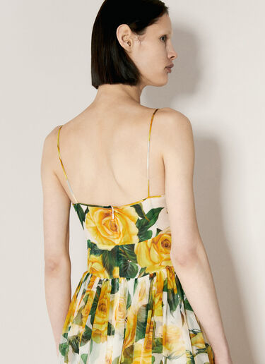 Silk Chiffon Maxi Dress Dolce & Gabbana Silk Chiffon Maxi Dress Yellow dol0255013