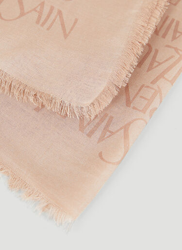 Grand Carre Logo Scarf Saint Laurent Grand Carre Logo Scarf Beige sla0252090