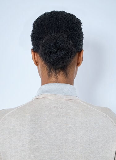 LN-CC® - Acne Studios: Layered Collar Knit Top - Cream Acne Studios Layered Collar Knit Top Cream acn0265012