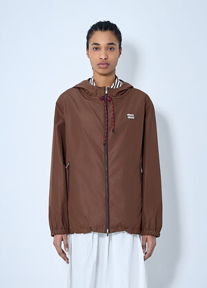 Miu Miu Technical Fabric Hooded Jacket Black miu0259020