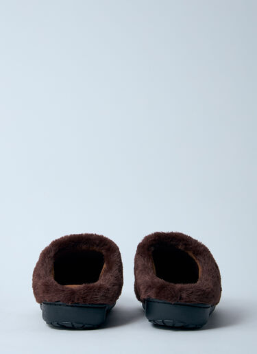 A BATHING APE® 猿人头毛绒拖鞋 棕色 aba0159003