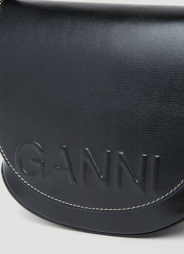 GANNI Banner Saddle Handbag Black gan0253039