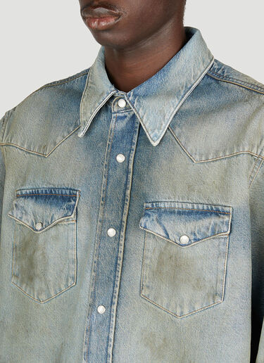 Acne Studios Distressed Denim Shirt Blue acn0153007