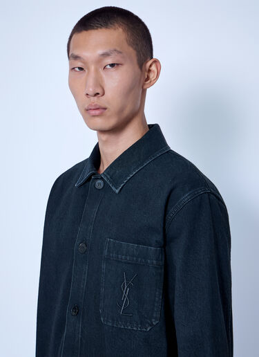 LN-CC® - Saint Laurent: Downtown Overshirt - Black Saint Laurent Downtown Overshirt Black sla0166018