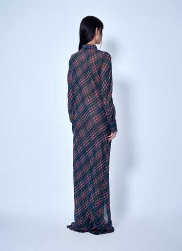 LN-CC® - Dries Van Noten: Fitted Floor-Length Shirt Dress - Multicolor Dries Van Noten Fitted Floor-Length Shirt Dress Multicolor dvn0266003