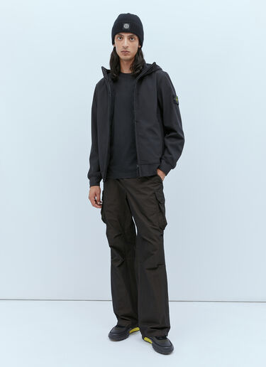 Stone Island Hooded Compass Patch Jacket Black sto0154005