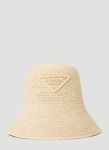 Prada Rafia Bucket Hat Natural pra0252030