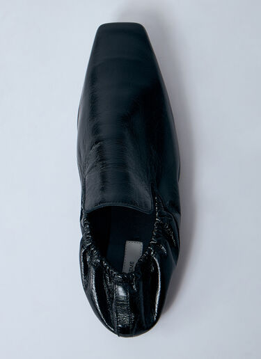 TOTEME Elastic Leather Loafers Black tot0260018