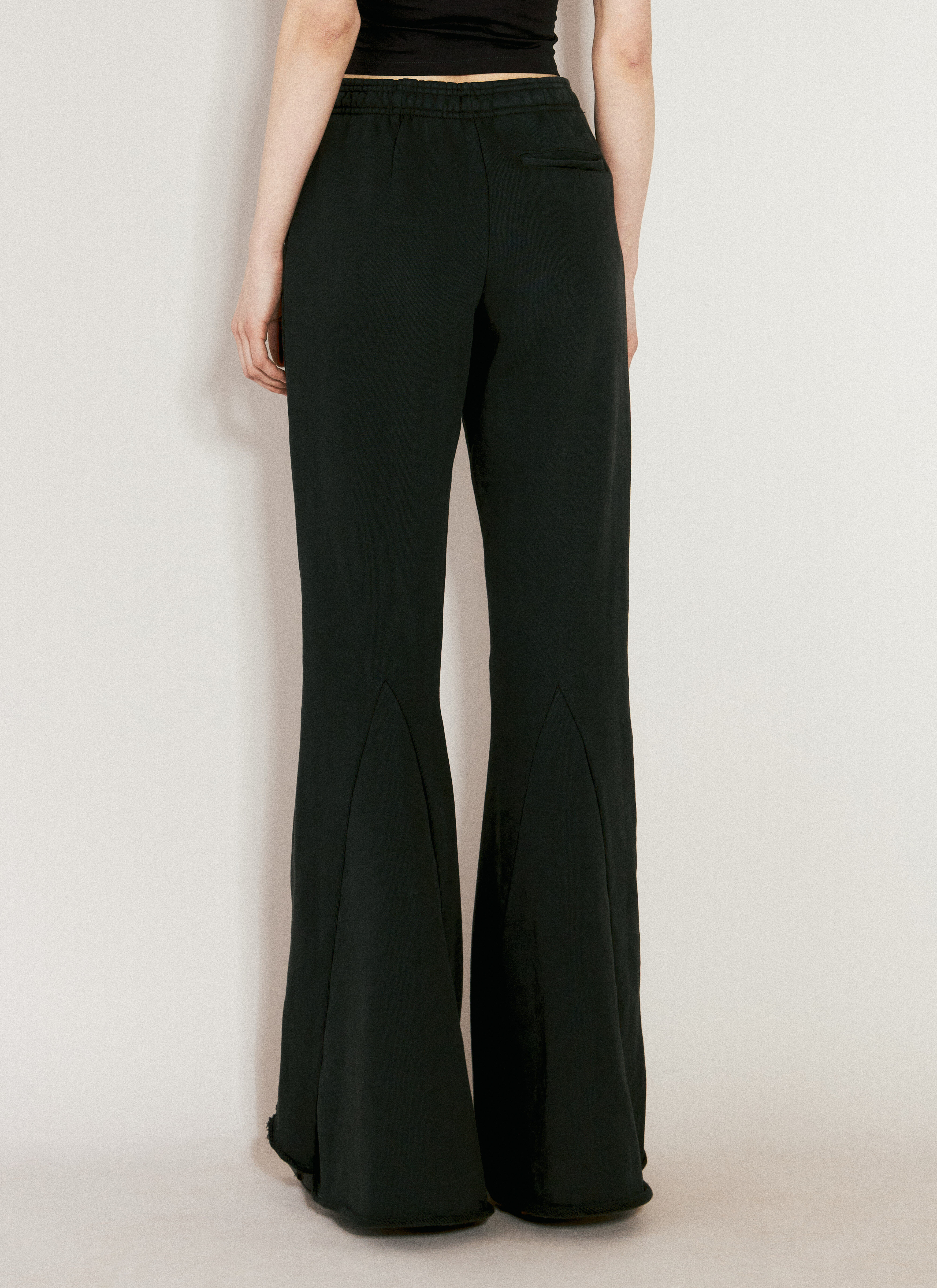 Black flared tracksuit bottoms cheap