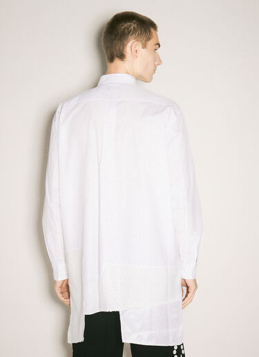 Comme des Garçons Homme Plus 装飾付きの裾シャツ ホワイト hpl0158001