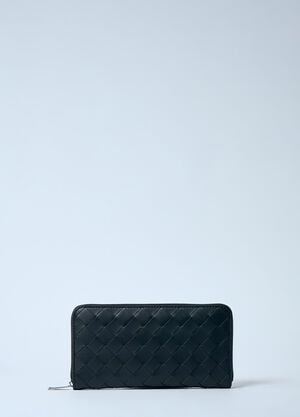 Bottega Veneta Intrecciato Leather Zip-Around Wallet Black bov0159020