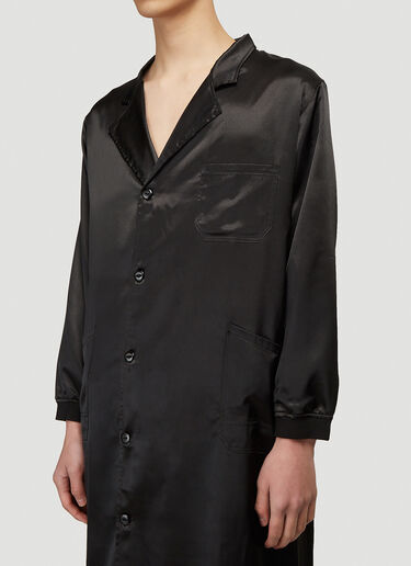 Willy Chavarria Longline Satin Shirt Black wcv0140003